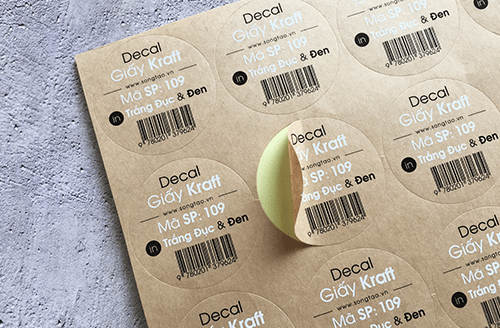 Kraft decal paper